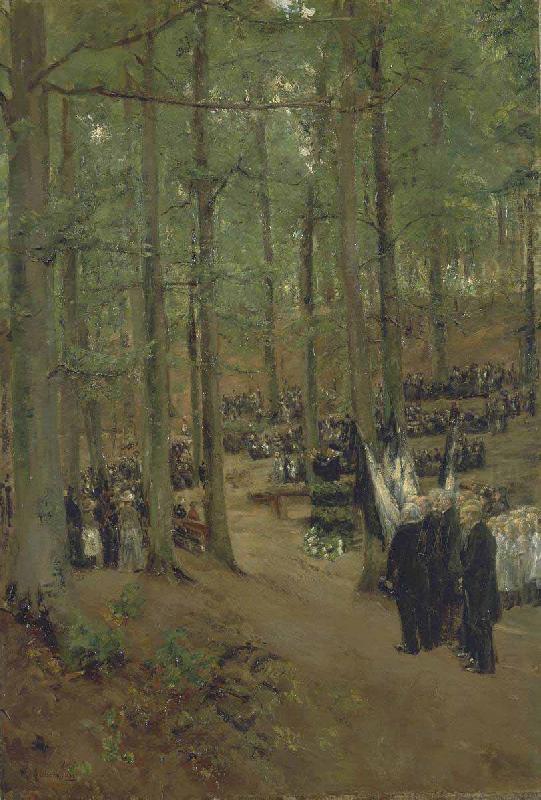 Memorial Service for Emperor Frederick at Kosen, Max Liebermann